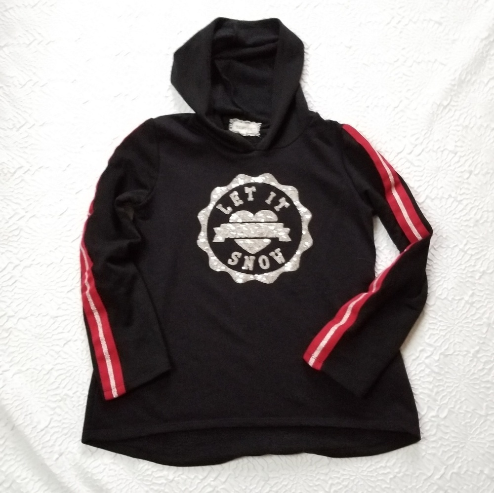 Btween Girls Black Sequins Pullover Sweatshirt